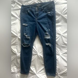 Torrid distressed straight leg jegging jeans, size 16R